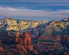 USA, Arizona. Sunrise on mountain landscape. Art Print